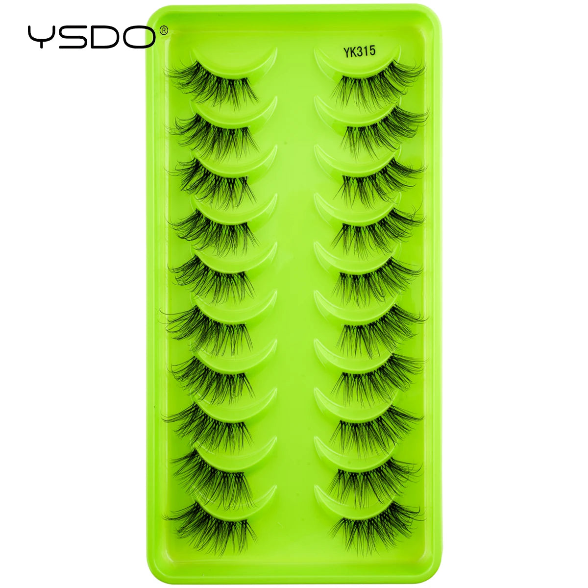 YSDO Half Lashes 3/10 Pairs Natural Long 3D Fuax Mink False Eyelashes Makeup Soft Wispy Short Half Eyelashes Faux Cils Maquiagem