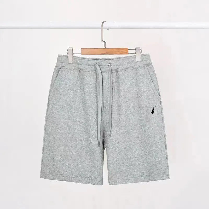 Summer casual men's shorts, POLO sanitary pants, solid color sports pants, casual vacation, loose fit