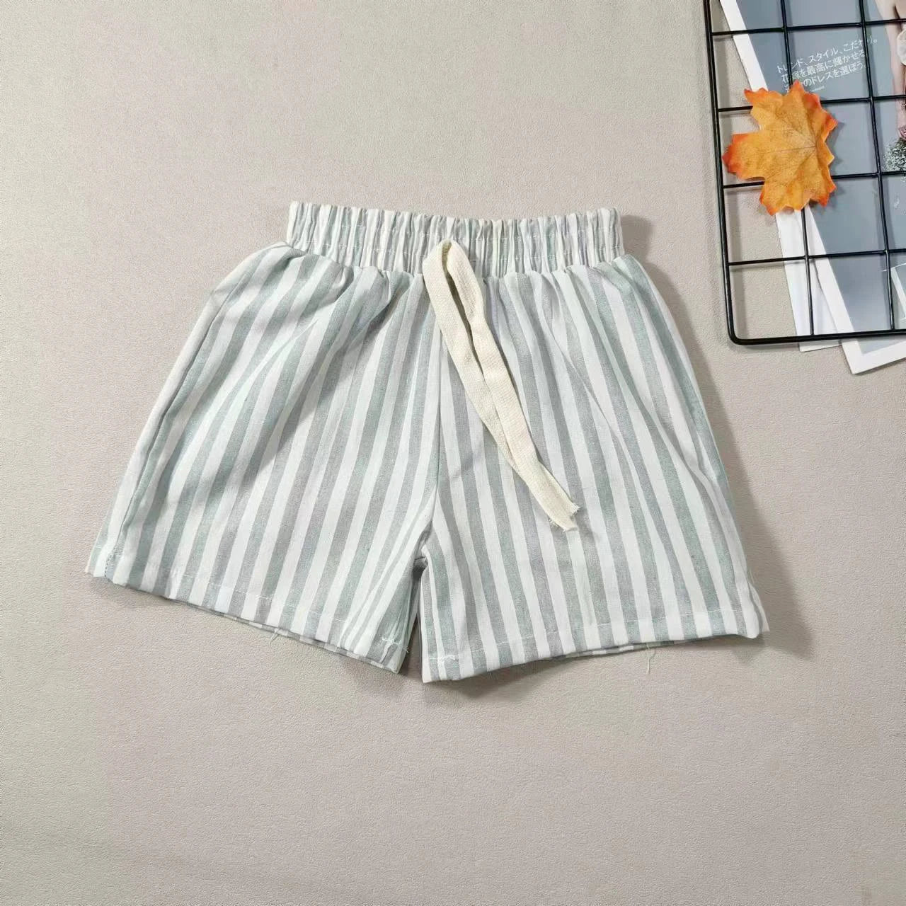 Children's Shorts Children's Pants Single Item Pants Pure Cotton Boys Casual Pants Girls Shorts Baby Jackets Pants British Style