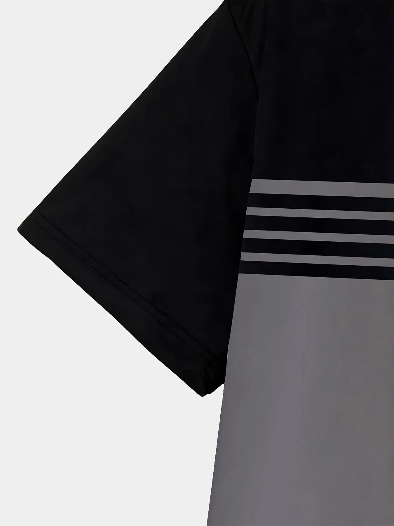 Fashionable men's summer new striped print comfortable breathable round neck T-shirt outdoor casual top