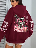 Women’s Funny Print Multicolor Hoodie