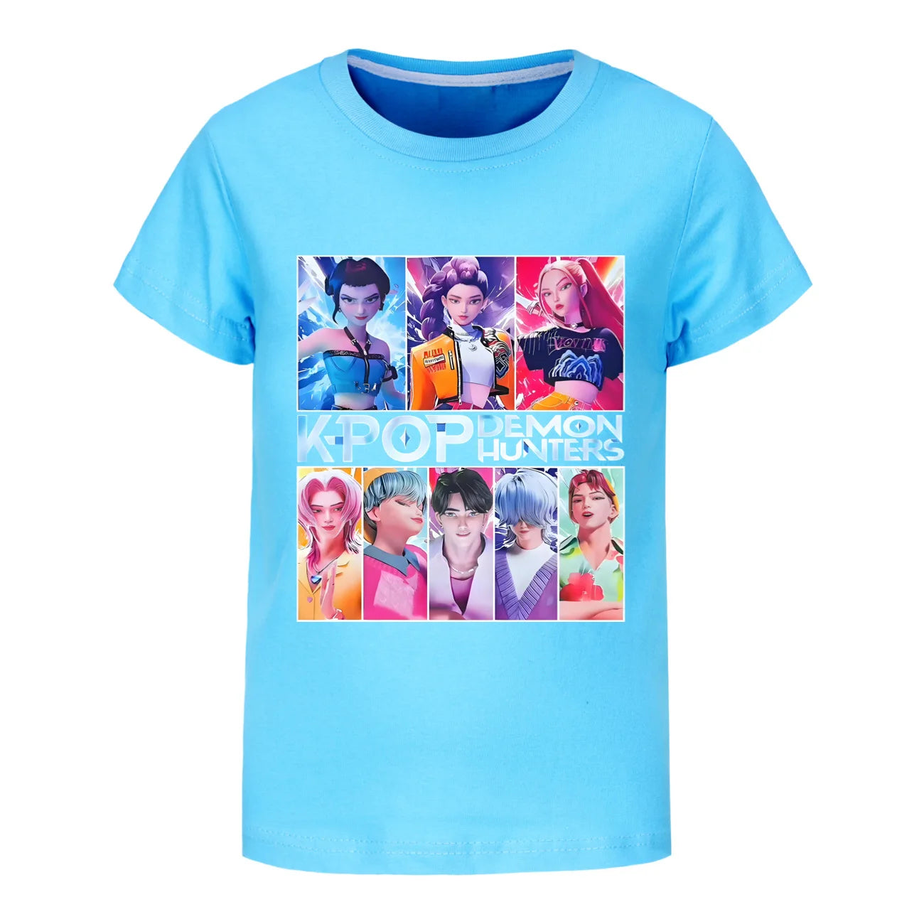 Kids Clothes KPop Demon Hunters Saja Boys Soft Cotton Boys Girls T Shirt Summer Fashion Cool Kids Tee Cosplay Costume