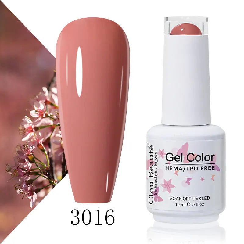 Clou Beaute 56 Colors Gel Nail Polish Pastal Pink Green Lavender UV Nail Gel Soak Off UV Varnish Macaron Gel Paint 15ml Nail Art
