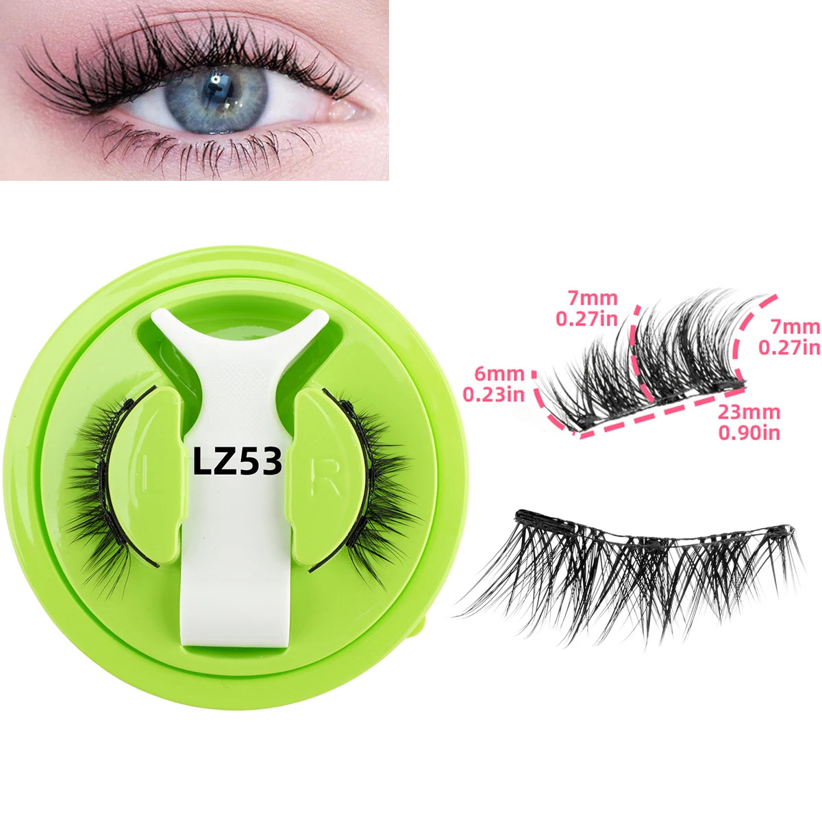 3D Magnetic False Eyelashes Tweezer Set Reusable Natural Eyelashes Mink False Lash Professional Eyelash Extension Makeup Tool