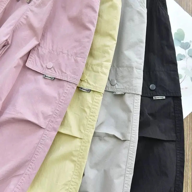 Spring Clothes Fashionable Kids Cargo Joggers Elastic Ankle Pants Casual Trousers Light Breathable Summer Trendy Outfit