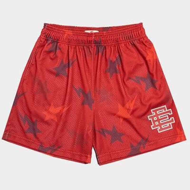 Summer Eric Emanuel EE Basic Mesh Short Classic Floral Printed Gym Shorts Men's Gym Basketball Sports Beach Men Shorts
