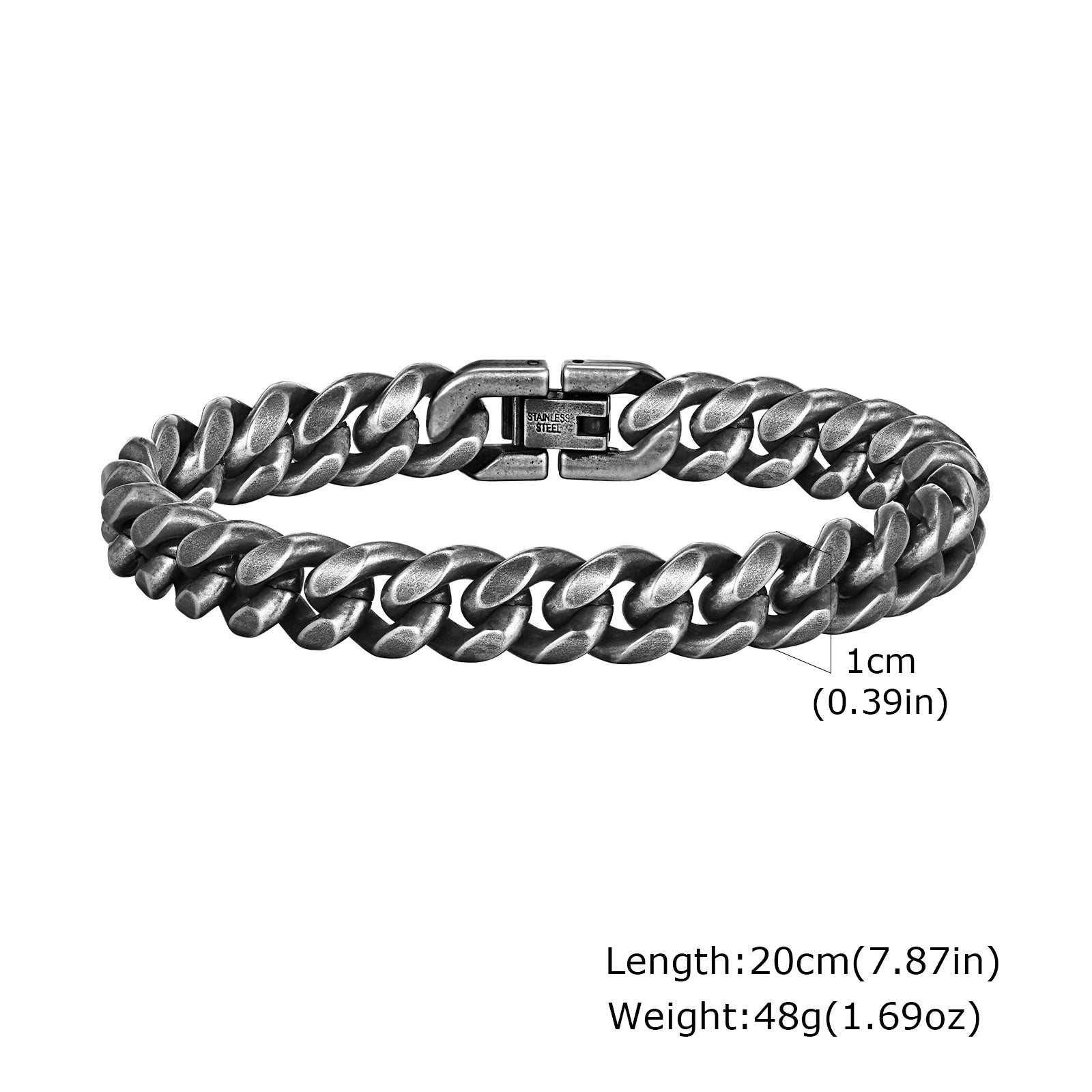 Vintage Chain Bracelets for Men Boys,Byzantine Stainless Steel Braided Link Wristband,Retro Jewelry Birthday Father Gifts