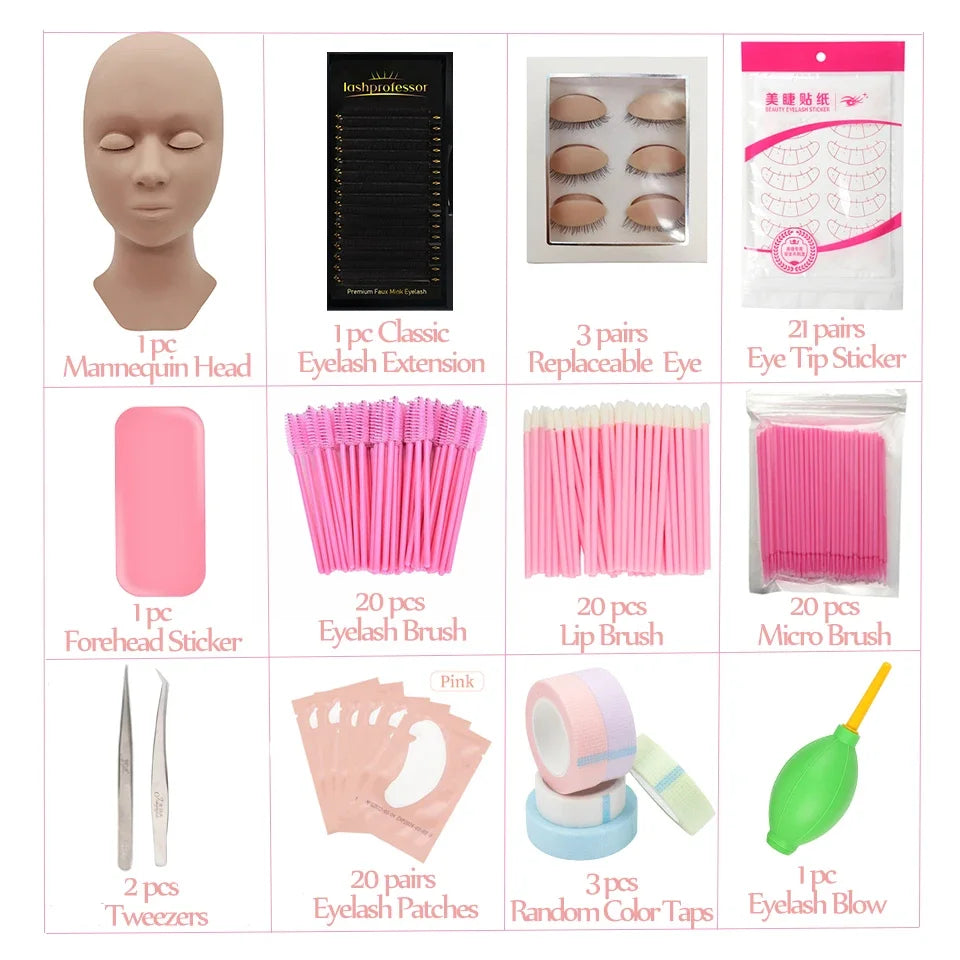 Lashprofessor Mannequin Head For Eyelash Extension With Practice Silicone Mannequin Head Lashes Extension Cosmetic Model Supplie