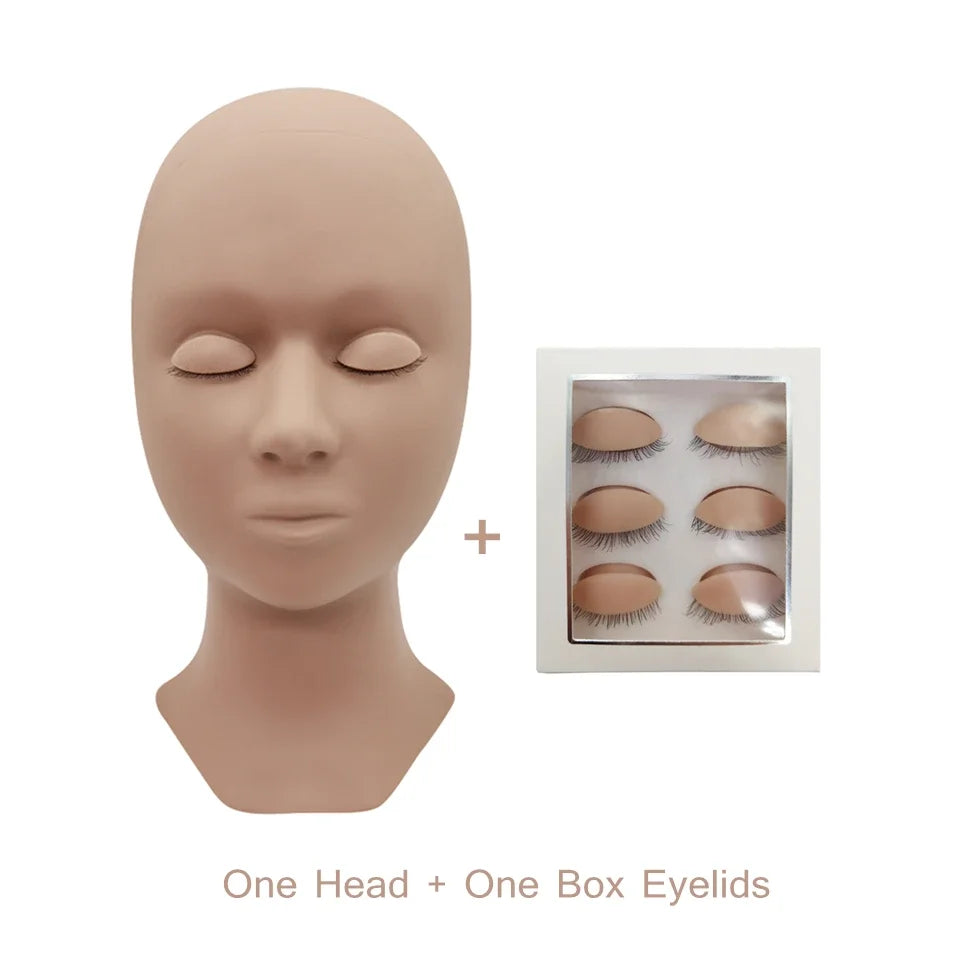 Lashprofessor Mannequin Head For Eyelash Extension With Practice Silicone Mannequin Head Lashes Extension Cosmetic Model Supplie
