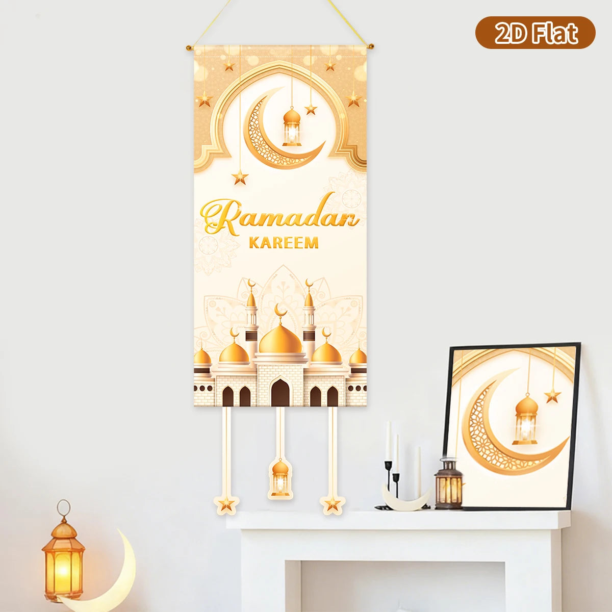 Ramadan Kareem Hanging Flag Ramadan Decoration 2026 For Home Eid Mubarak Ramadan Kareem Islamic Muslim Party Eid Al Adha Gifts