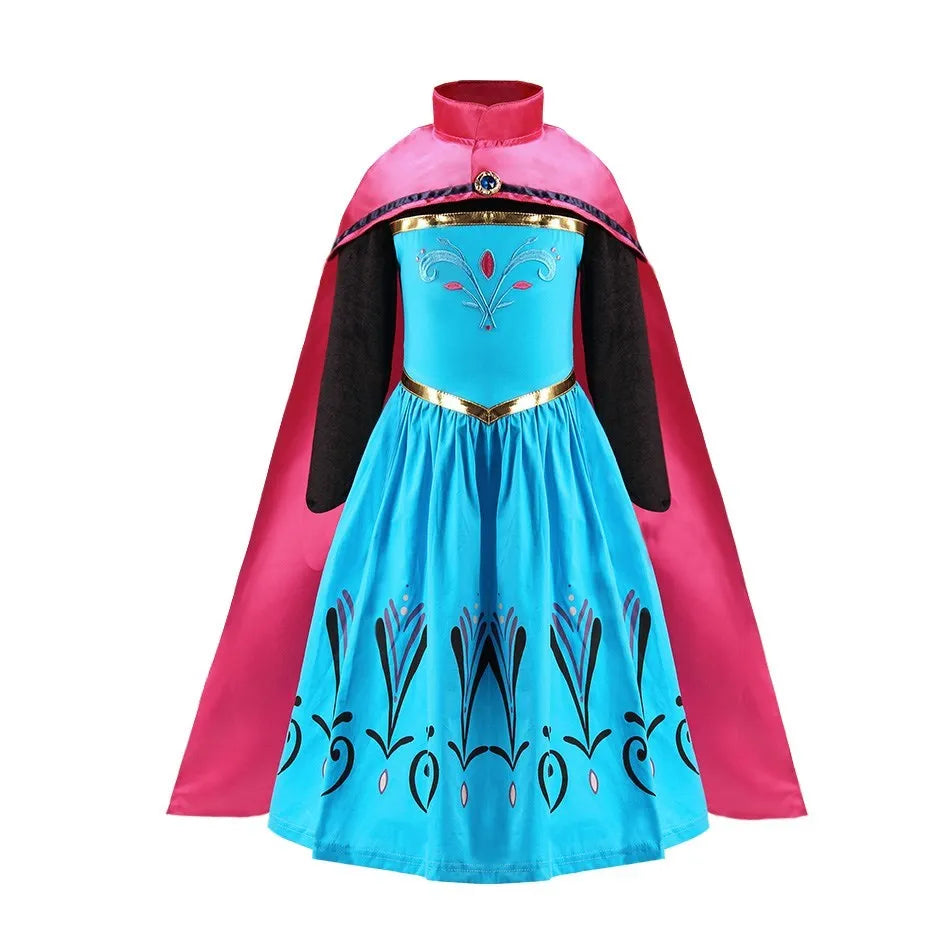 Kids Belle Costume Girl Halloween Princess Cosplay Party Dress Children Rapunzel Cinderella Anna Elsa Encanto Birthday Clothes