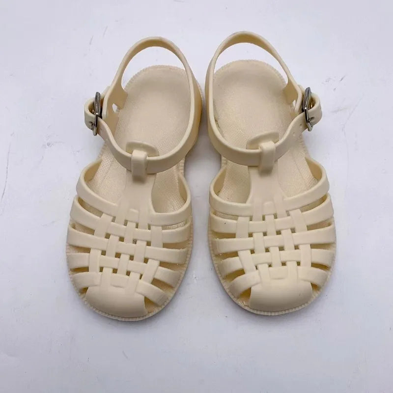 Child Beach Shoes for Sea Summer Girls Gladiator Sandals Baby Soft Non-slip Princess Jelly Shoes Boy Roman Flip-flops