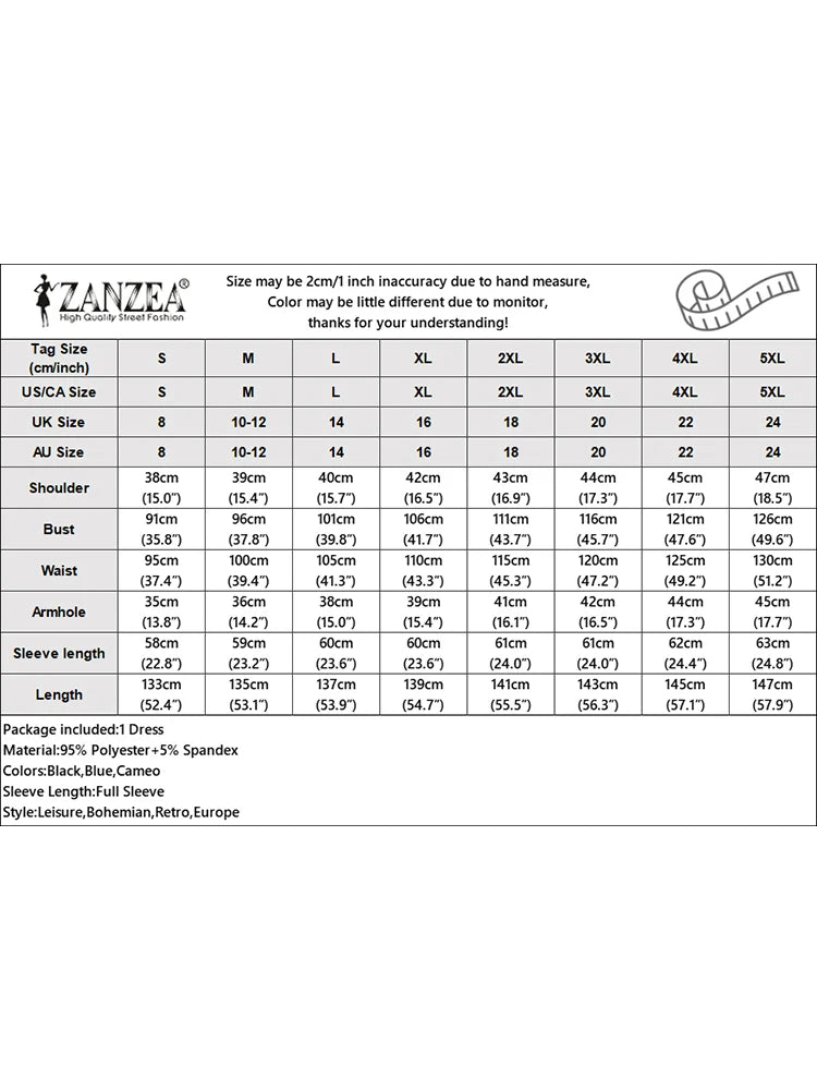 2025 Elegant O Neck Long Sleeve Dresses Women Autumn Maxi Dress ZANZEA Muslim Dubai Abaya Islamic Sundress Patchwork Vestidos
