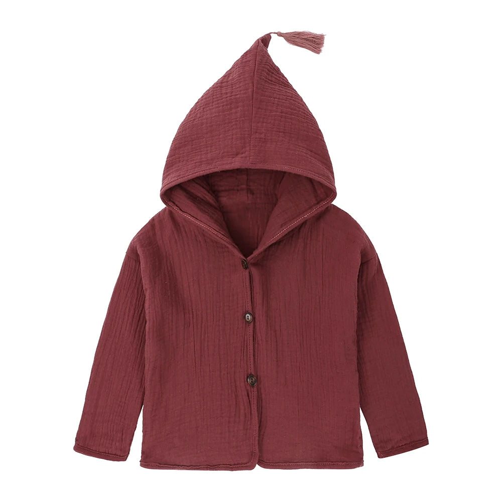 2026 Kids Hooded Jacket Shirt Clothes Spring For Boys Girls Long Sleeve Thin Top Toddler Children Casual Outwear Cotton Coat