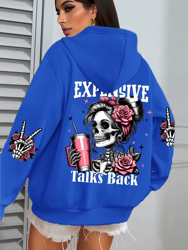 Women’s Funny Print Multicolor Hoodie