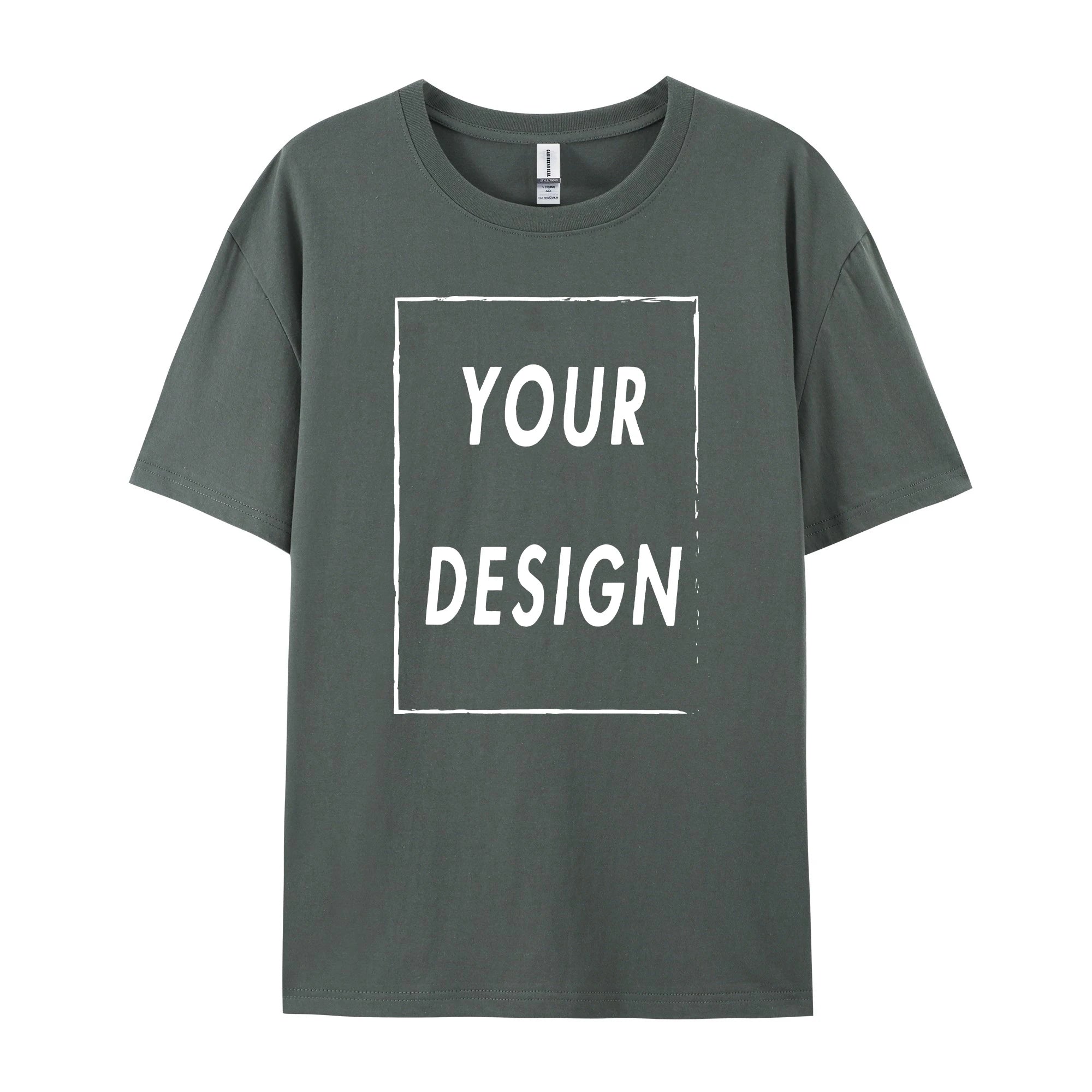 180g Custom Women Men Customised Printed 100% Cotton Short Sleeve Your Logo Photo Brand Text Tee Personalize Graphic Clothing