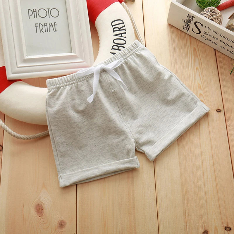 Red Black Pink White Baby Shorts Toddler Boys Girls Cotton Shorts Summer Kids Sport Short Pants Children's Clothing Outfits 1-7T