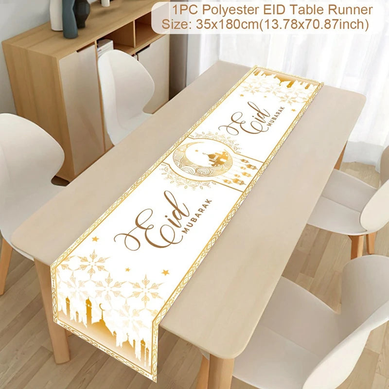 Ramadan Decoration Table Runner EID Mubarak Decor For Home Tablecloth Ramadan Kareem Islamic Muslim Party Eid Al Adha Gifts 2026