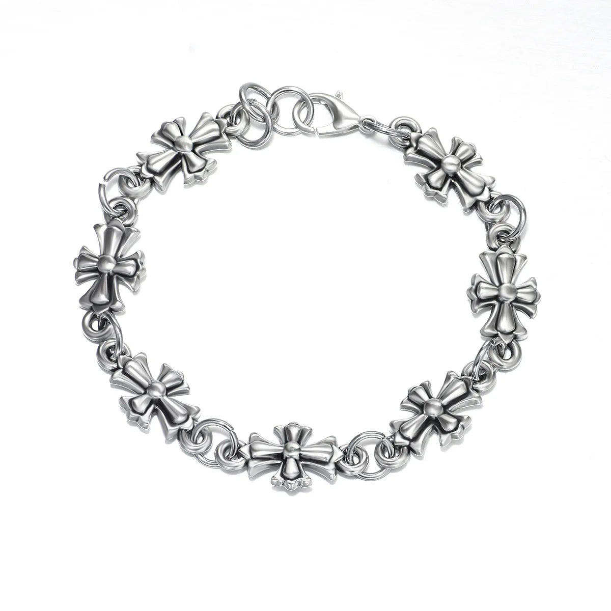 New Gothic cross men's alloy bracelet, retro high-quality street dark style bracelet