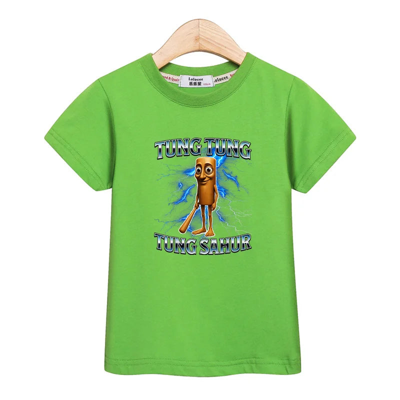 Children Summer Shirt Italian Brainrot Cartoon