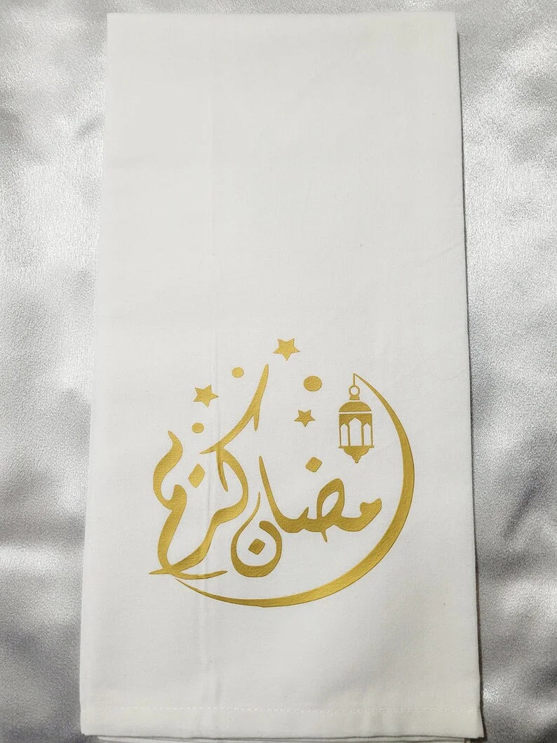 2026 Ramadan Apron and Towels Ramzan Eid Islamic gift Decoration Mubarak Umrah Omra Ramadan Muslim Home iftar Kitchen Decor