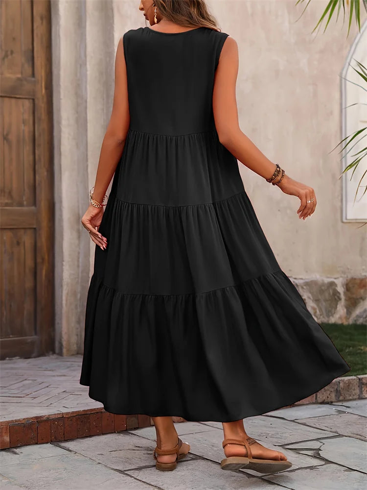 2026 Women Dress Summer Casual Brand Vacation Holiday Beach