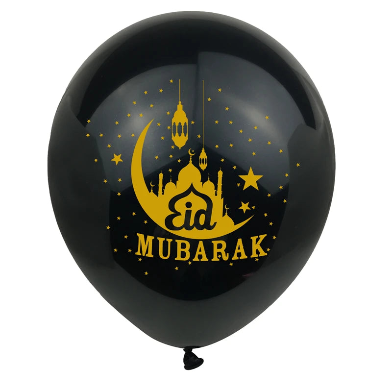 10Pcs Ramadan Kareem Latex Balloon Decoration Ramadan Mubarak Muslim Islamic Festival Party Decoration 2026 Eid Mubarak Supplies