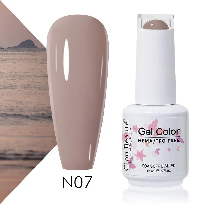 Clou Beaute 56 Colors Gel Nail Polish Pastal Pink Green Lavender UV Nail Gel Soak Off UV Varnish Macaron Gel Paint 15ml Nail Art