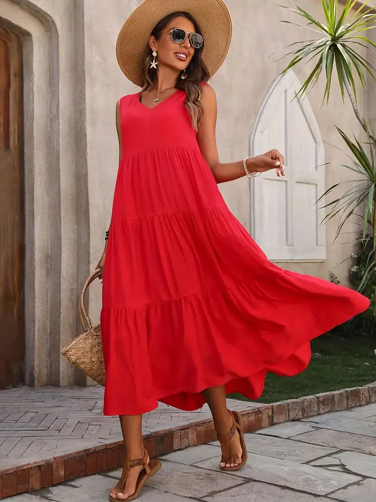 2026 Women Dress Summer Casual Brand Vacation Holiday Beach