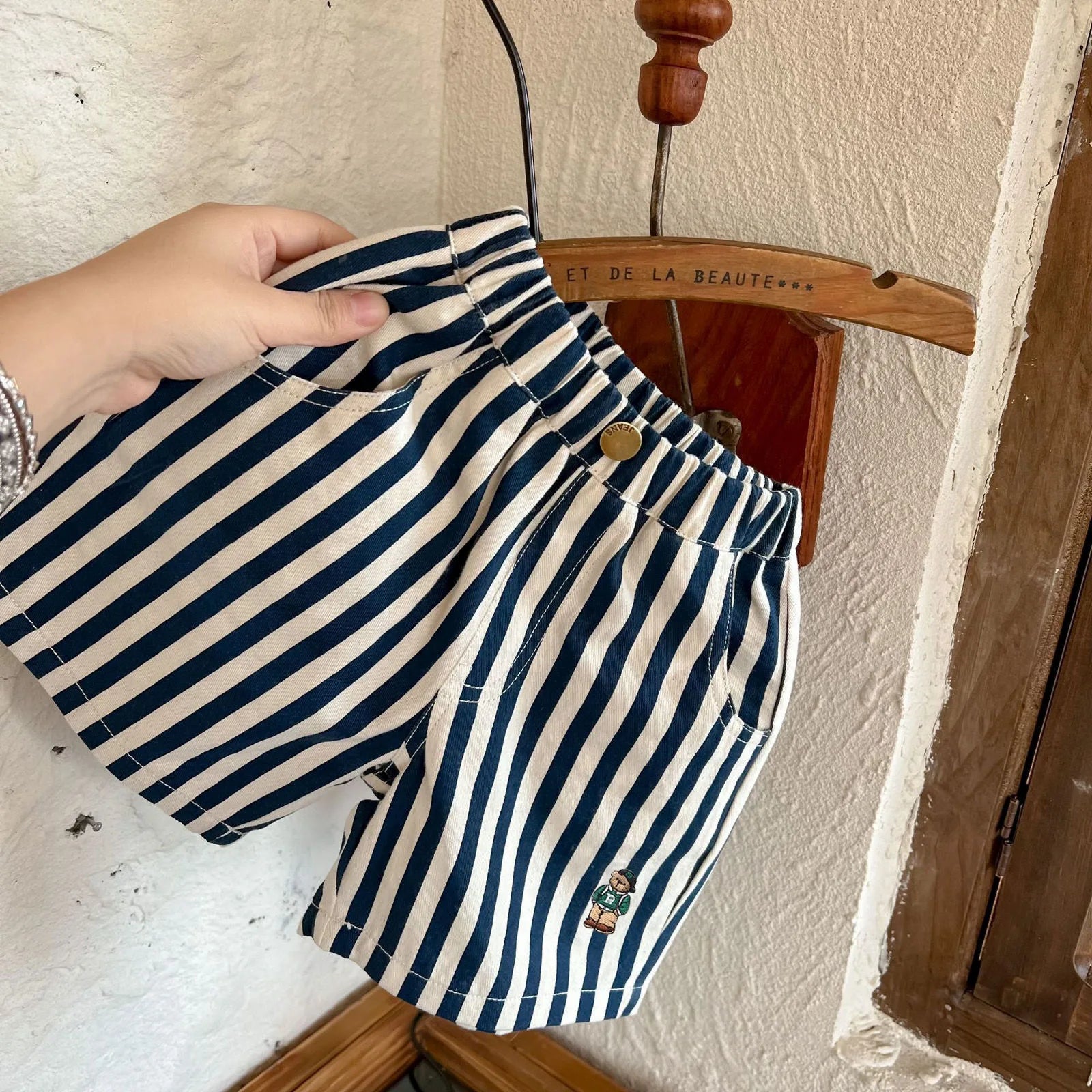 New Classic Shorts for Boys Girl Baby Cotton Stripe Elastics Waist Casual Summer Kids Shorts 0-4 Years