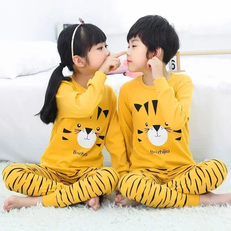 Boys Pajamas Sets 2 to 3 4 5 6 7 8 9 10 11 12 13 Years Cotton Soft Long Sleeve Toddler Boy Pijamas Set Blue Astronaut Pyjamas