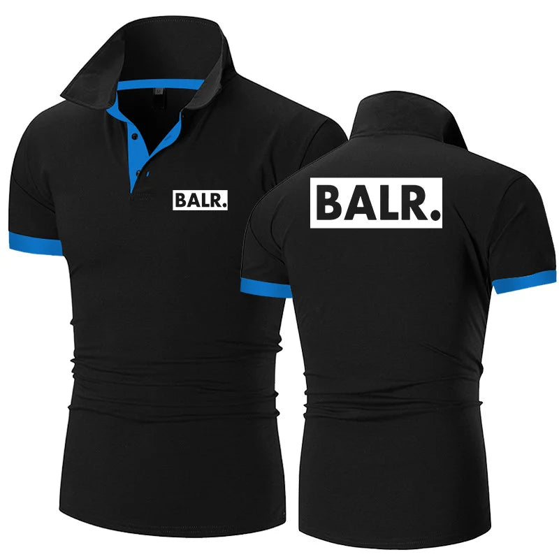 2025 Spring And Summer Men's BALR Logo Print Solid Color Simplicity Casual Fashion  Cultivate Oneself Breathable Polo Shirt