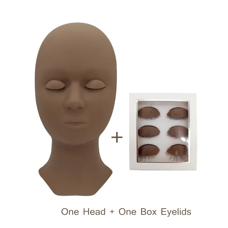 Lashprofessor Mannequin Head For Eyelash Extension With Practice Silicone Mannequin Head Lashes Extension Cosmetic Model Supplie