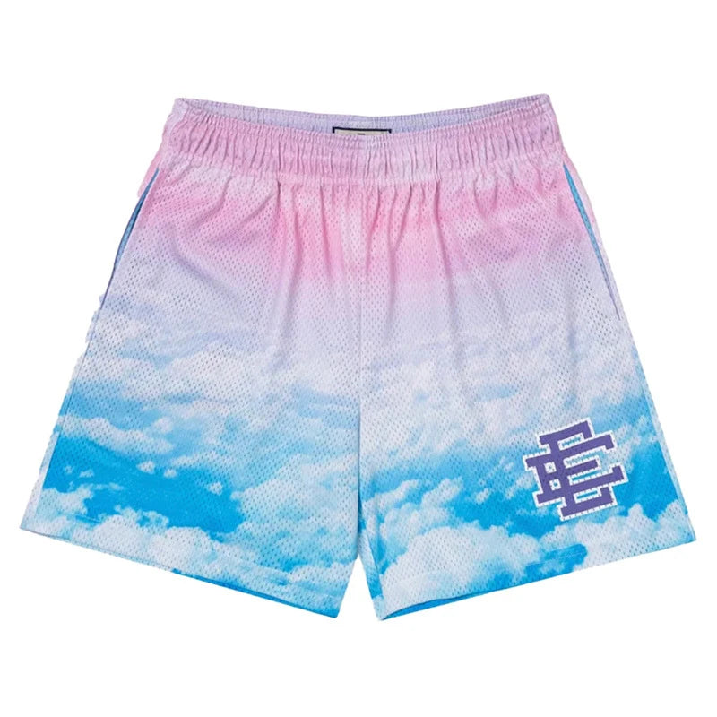 Summer Eric Emanuel EE Basic Mesh Short Classic Floral Printed Gym Shorts Men's Gym Basketball Sports Beach Men Shorts