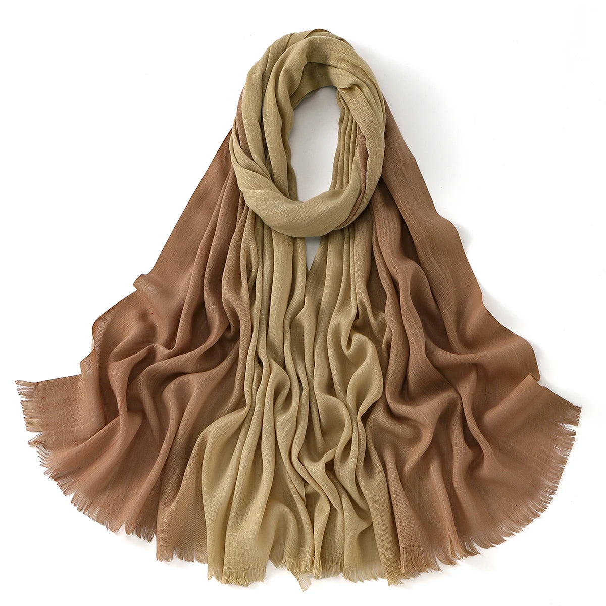 Plain Bamboo Cotton Hijab Scarves Women Solid Color Crinkle Turban Remove Edge Soft Cotton Premium Quality Hijab Shawl