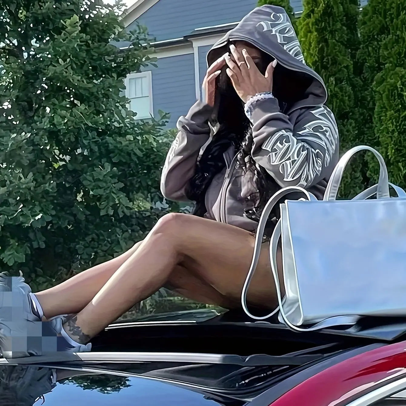 Women’s Letter Print Zip Hoodie