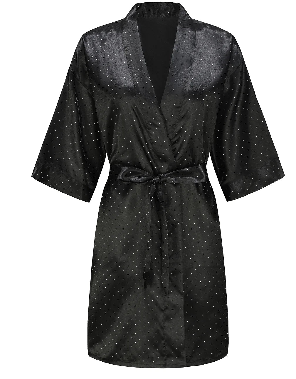 Luxury Bridal Short Robe Wedding Day Diamond Feather Dressing Gown Silk Satin Whi