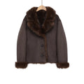 2025 Autumn New Women's Casual Lapel Long Sleeve Fashion Button-Down Reversible Faux Fur Effect Jacket