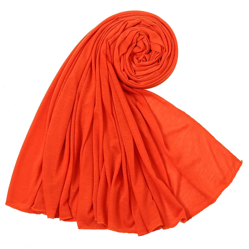 Hot Muslim Fashion Woman Soft Hijabs Scarf Shawl Plain Cotton Jersey Scarves Turban Women Long Shawls Head Wrap Headband Abaya