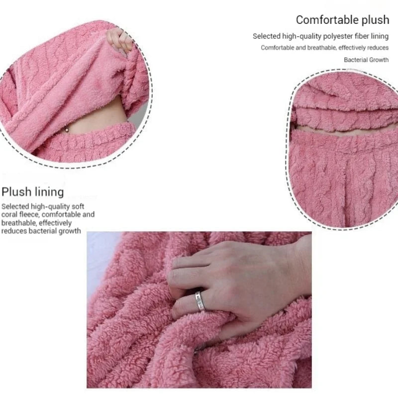 Women’s Coral Velvet Pajama Set