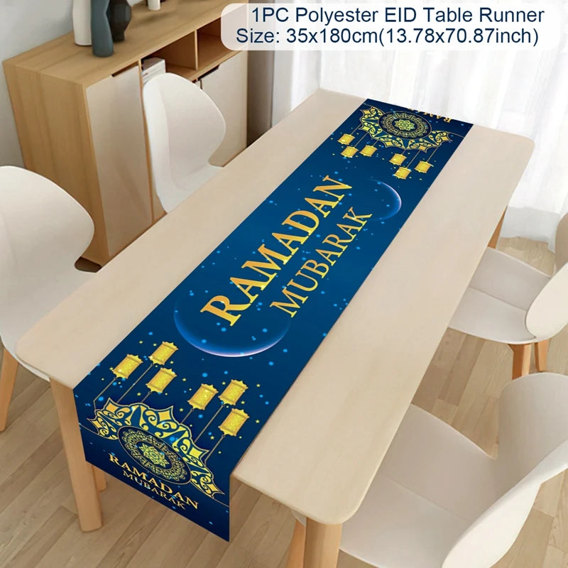Ramadan Decoration Table Runner EID Mubarak Decor For Home Tablecloth Ramadan Kareem Islamic Muslim Party Eid Al Adha Gifts 2026
