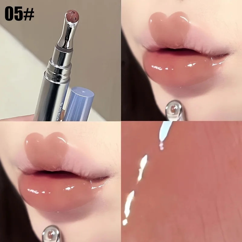 Mingli Lip Gloss, Long-Lasting Moisturizing Lip Gloss, Lip Care Cosmetics, Spring and Summer Atmosphere, Suitable for All Skin, Valentine's Day Gift, Birthday Gift Herorange