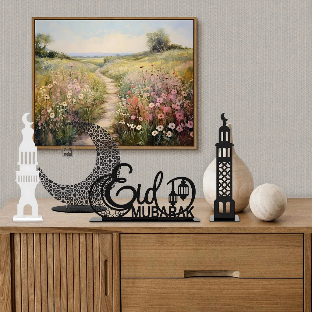 Eid al-Fitr Acrylic Ornament Eid Mubarak Home party Decoration Islamic Muslim Party Supplies Moon fasting tower decor gift 2026