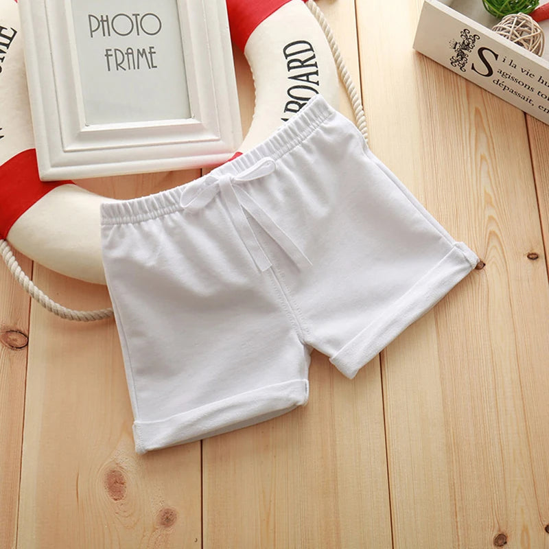 Red Black Pink White Baby Shorts Toddler Boys Girls Cotton Shorts Summer Kids Sport Short Pants Children's Clothing Outfits 1-7T