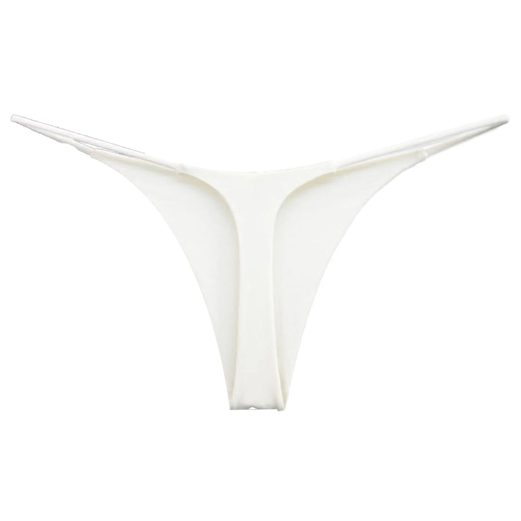 Womens Low Rise Thong Bikini Bottom Beach Sunbathing T-back Swim Wear