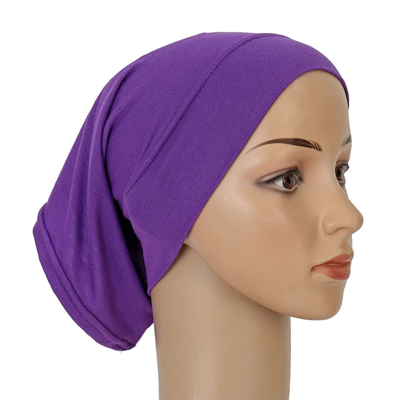 Cotton Modal Inner Hijab Undercap Muslim Turban Islam Underscarf Hijab Bonnet Soft Stretch HIjabs Tube Cap Turbante Mujer Hat