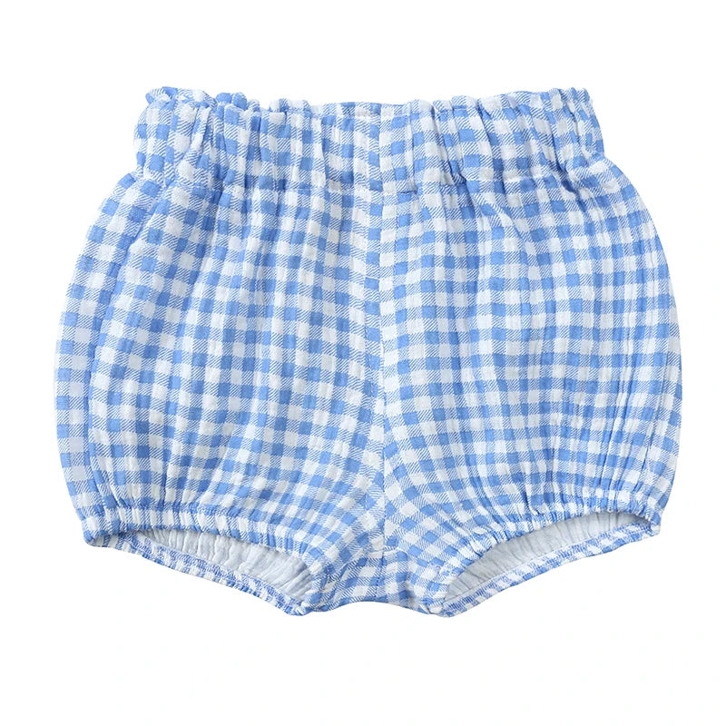 Summer Infant Baby Boy Girl Ruffle Cute Cotton Linen Cartoon Print Bloomer Shorts Toddler Panty Diaper Covers Loose Harem Shorts