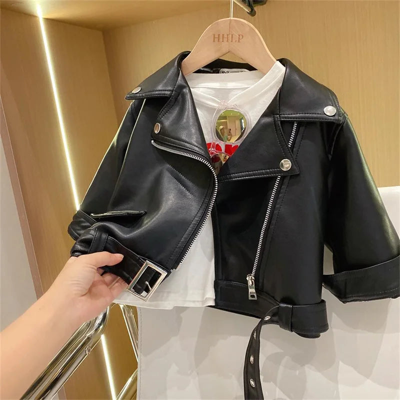 Boys Handsome Leather-Look Jacket