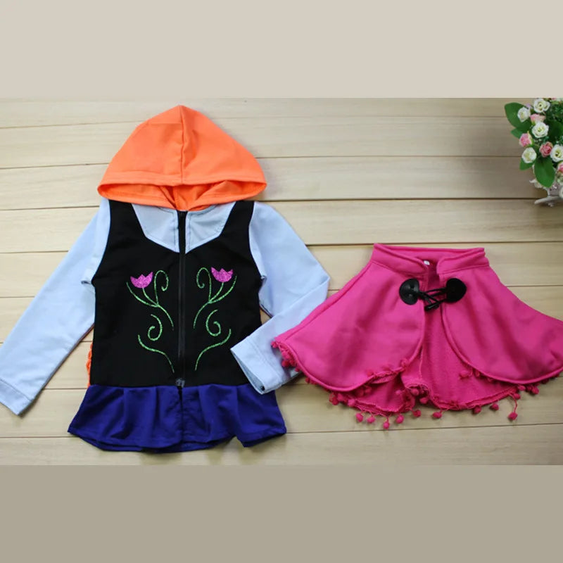 Toddler Hooded Jackets For Girls Spring Kids Cartoon Snow White Cotton Outerwear Children Casual Coats Girls Clothing Outfits