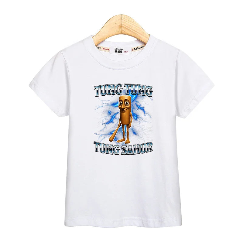 Children Summer Shirt Italian Brainrot Cartoon